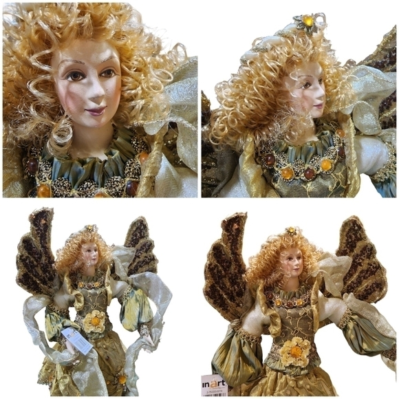 Vtg InArt Large Angel whimsical decor tree topper Thailand - Picture 3 of 14